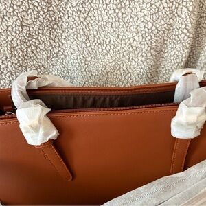 Elegant Tan Women's Handbag Lovevook woman’s laptop bag computer tote zip comp.